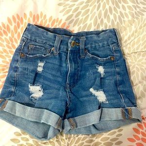 Aeropostale distressed jean shorts